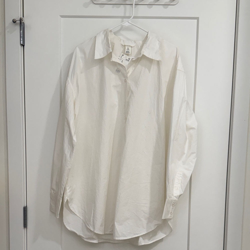 H&M Women’s White Long Sleeve Shirt